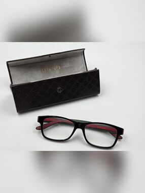 Frame Glasses Eyes Gucci Authentic Red Green Vintage Italy